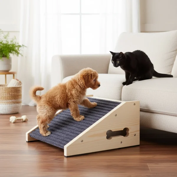 Compact Wooden Pet Ramp Step