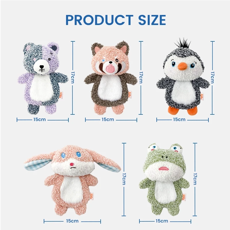 Small Animal Plush Squeaky Dog Toy for Interactive Play - Image 4