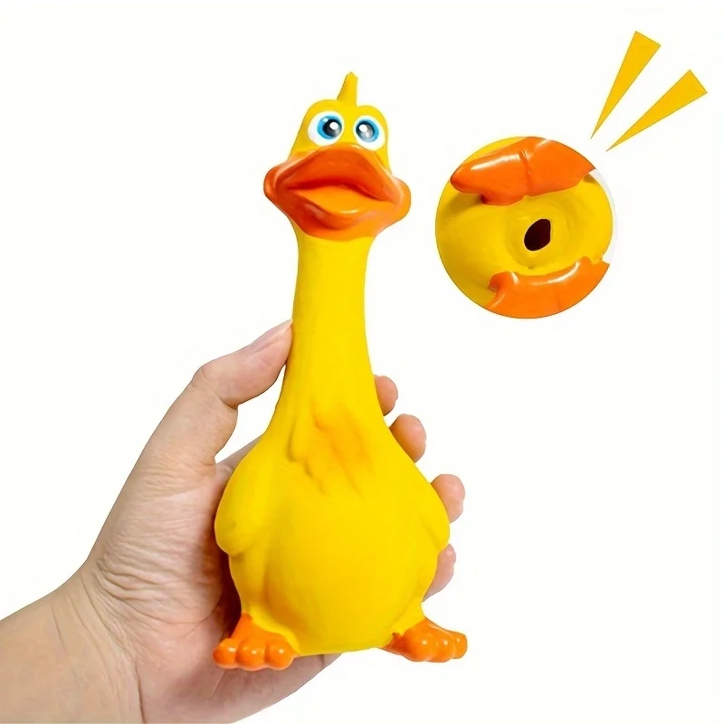Squeaky Chicken and Duck Dog Toy for Teething - Image 6