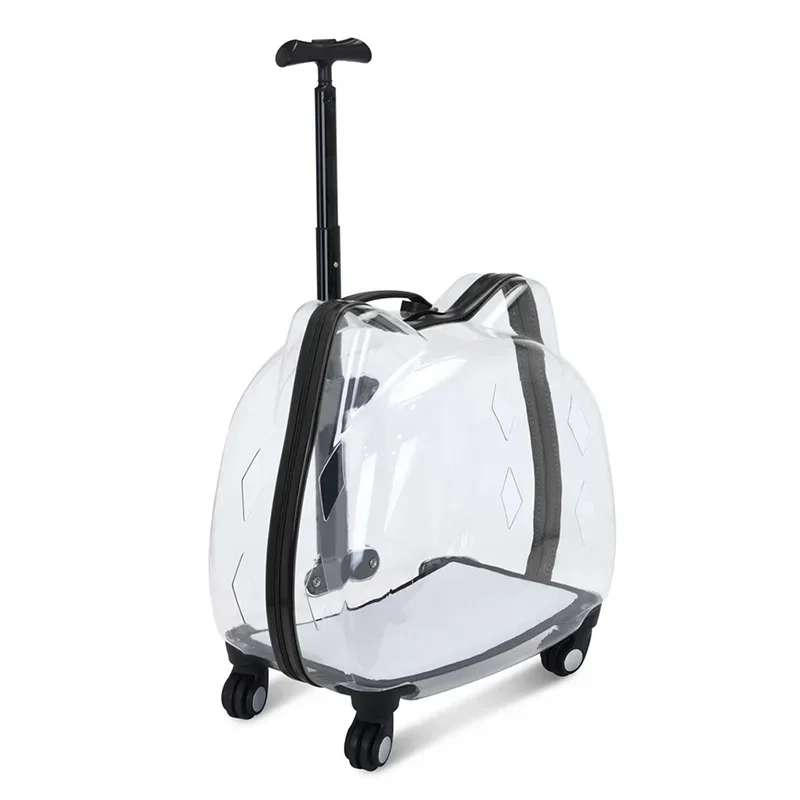 Transparent Pet Trolley Carrier - Image 7