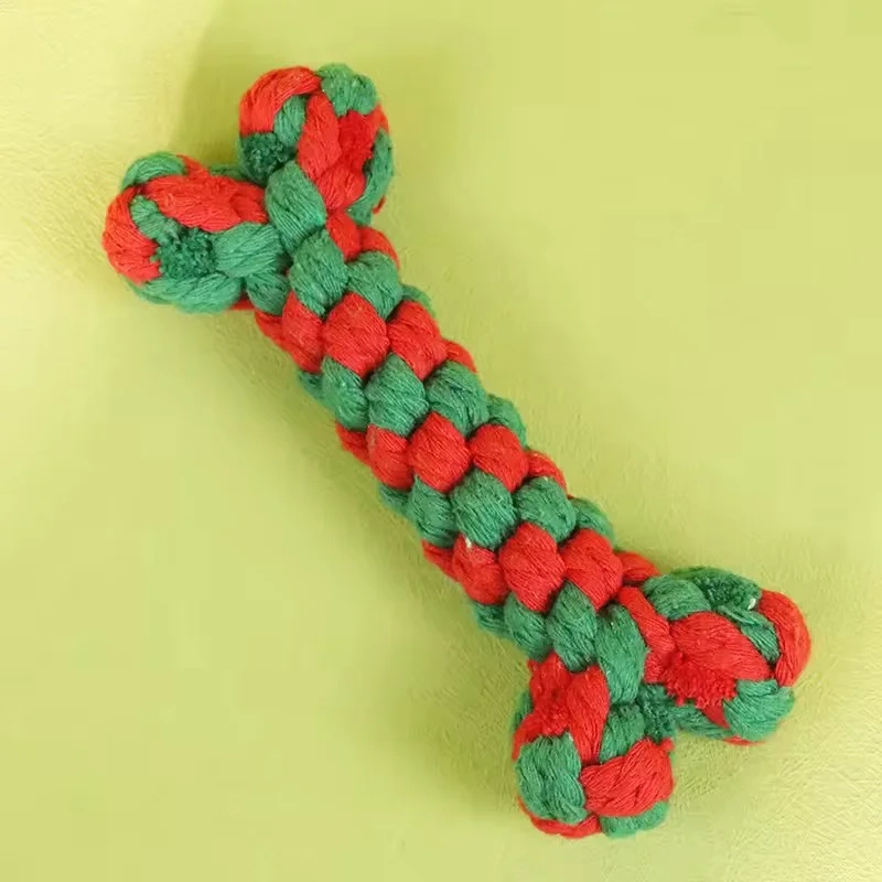 Festive Cotton Rope Dog Toy - Image 3