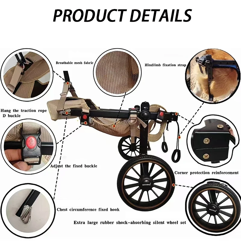 Rear Leg Support Dog Wheelchair - Image 3