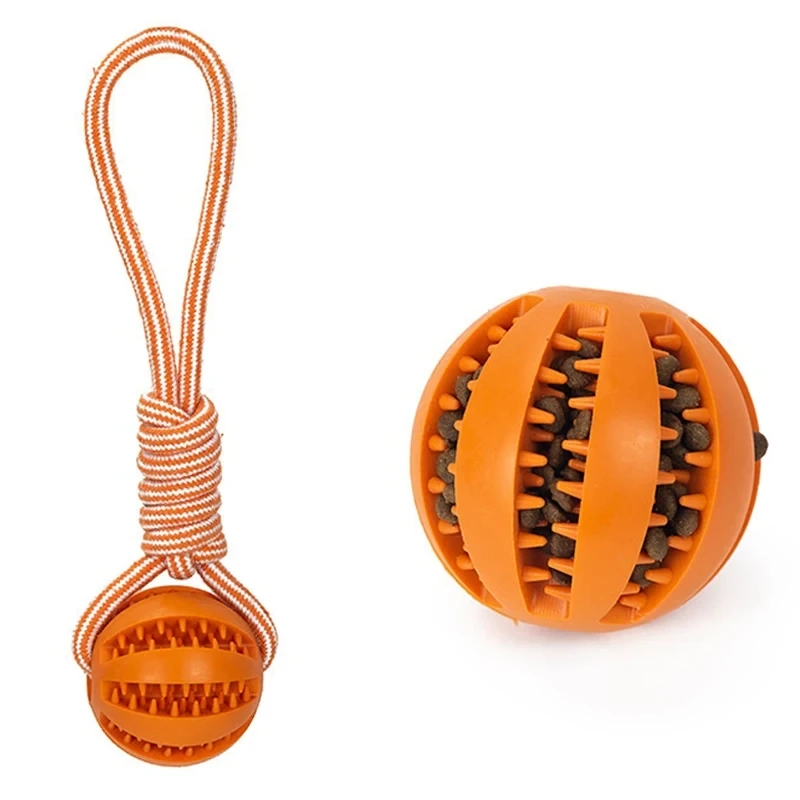 Treat Dispensing Rubber Ball Dog Toy - Image 4