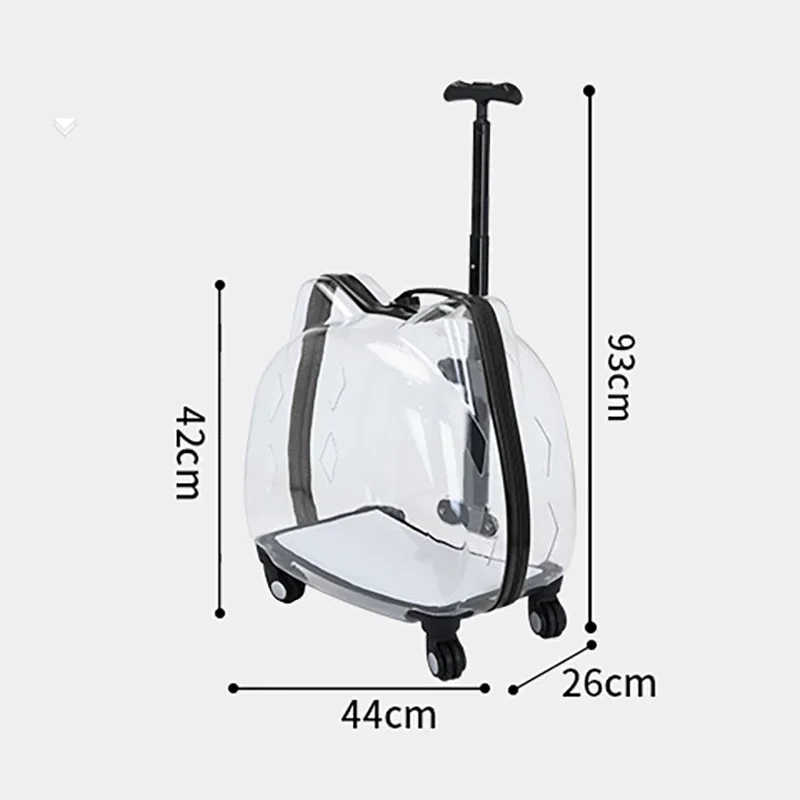 Transparent Pet Trolley Carrier - Image 5
