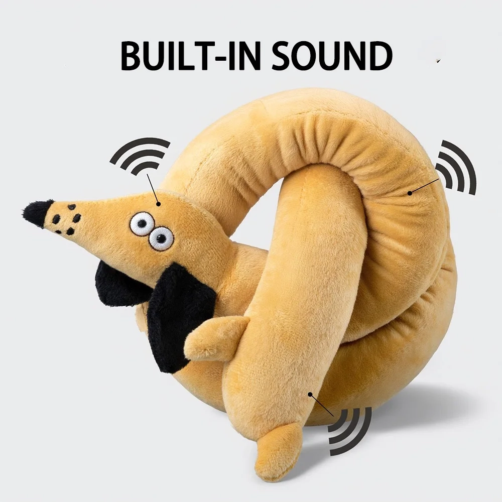 100cm Sausage Plush Squeaky Dog Toy - Image 3