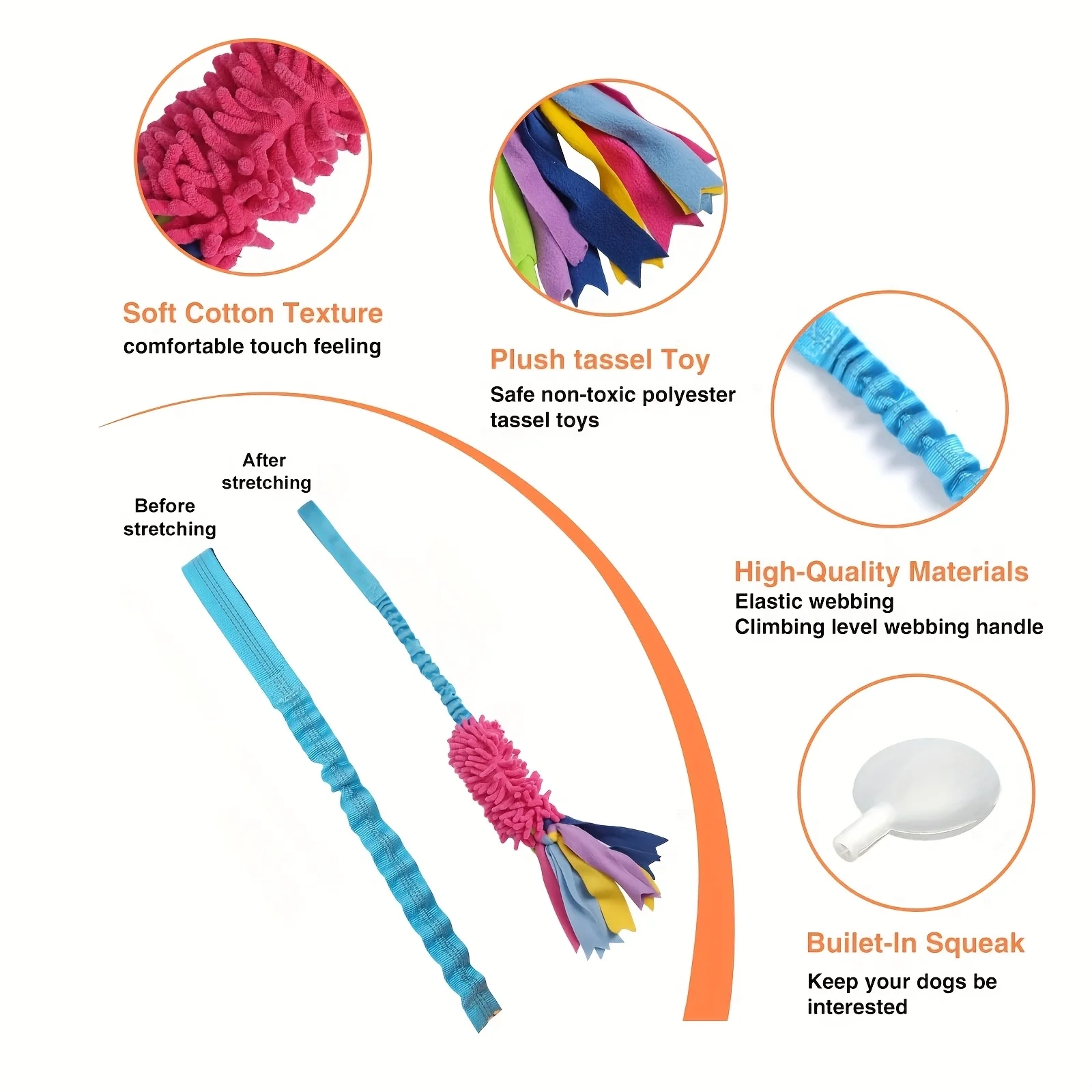 Rubber Fetch Ball Dog Toy with Optional Rope - Image 3