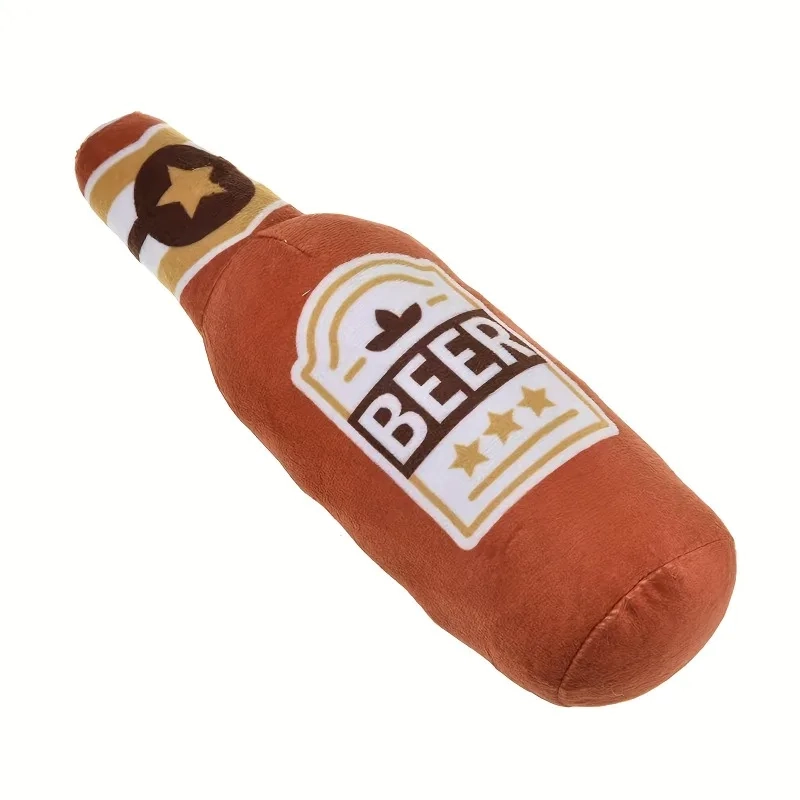 Bottle-Shaped Squeaky Dog Toy for Interactive Play and Chewing - Image 9