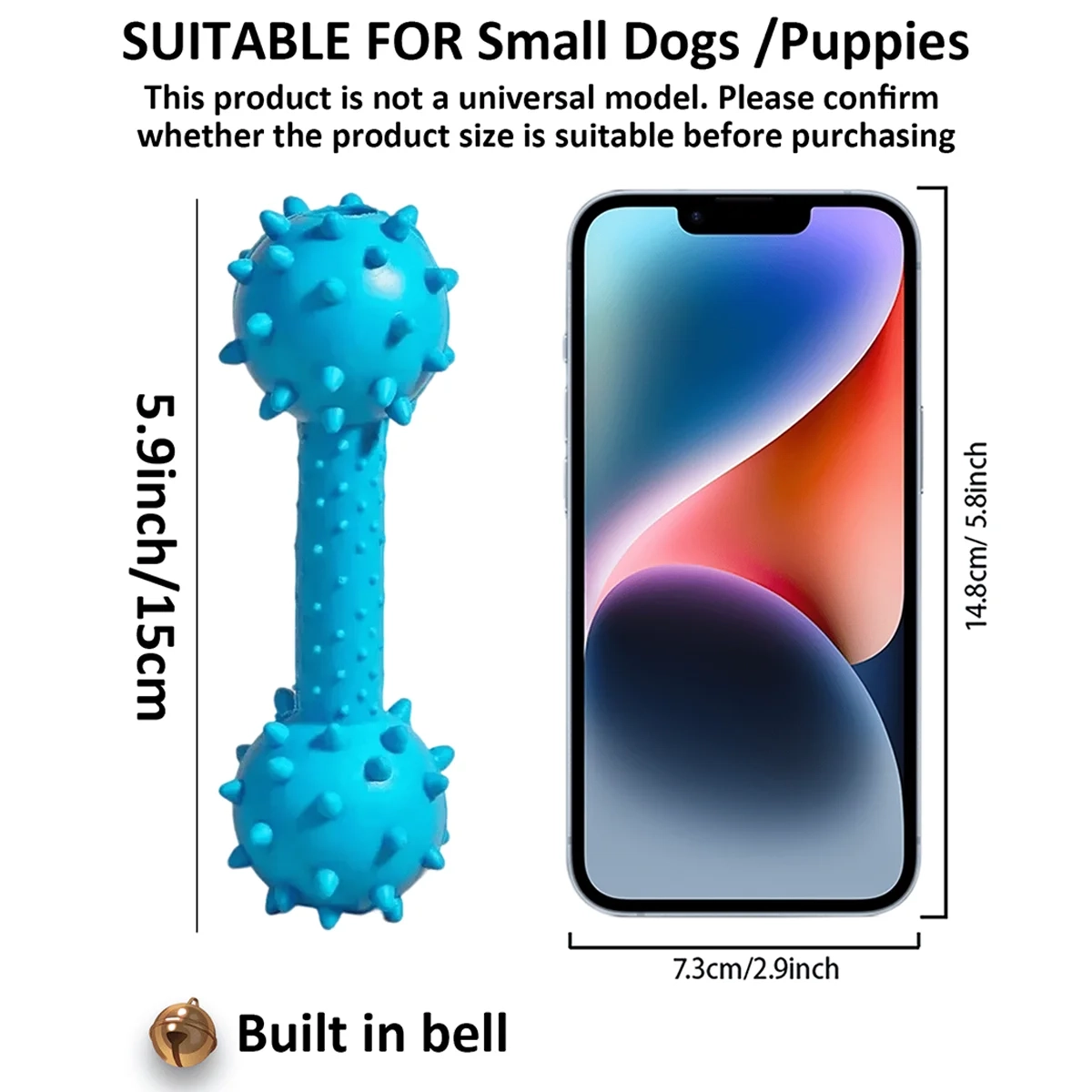 Bell Bone Dog Chew Toy - Image 2