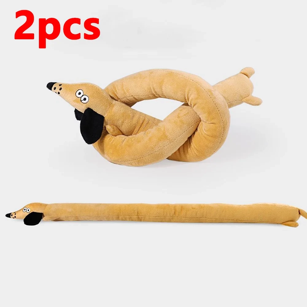 100cm Sausage Plush Squeaky Dog Toy - Image 8