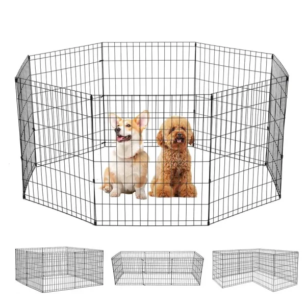 Rust-Resistant 8-Panel Pet Exercise Pen