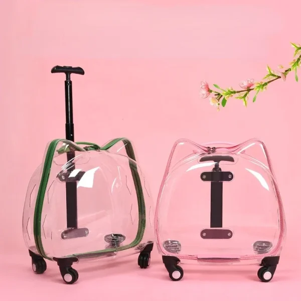 Transparent Pet Trolley Carrier