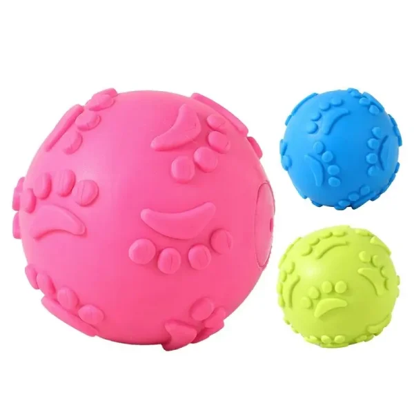 Latex Squeaky Dog Ball for Interactive Chewing and Fetch Play