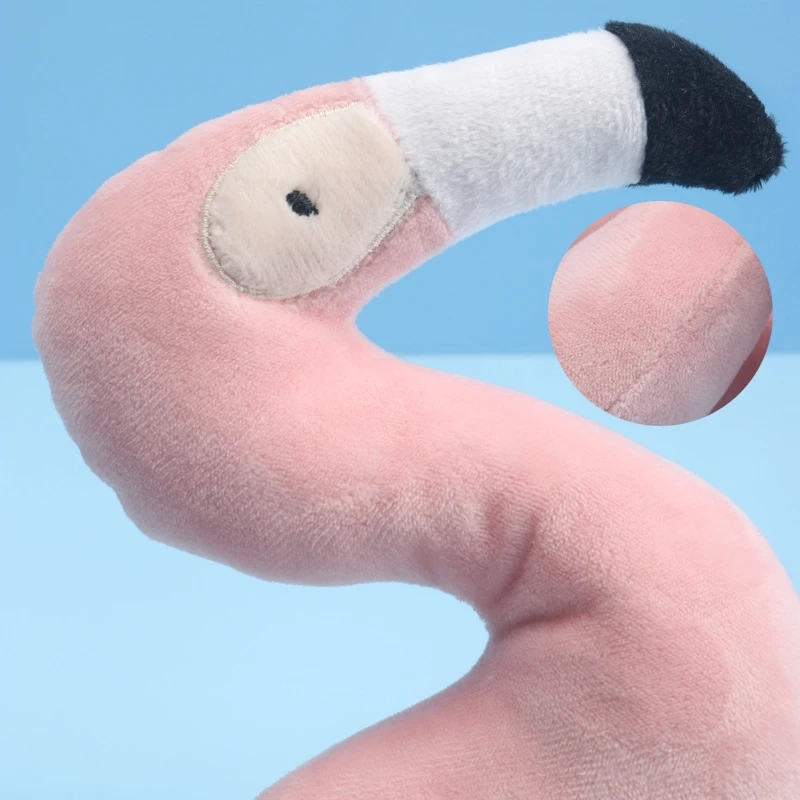 Flamingo Plush Squeaky Dog Toy for Interactive Play - Image 4