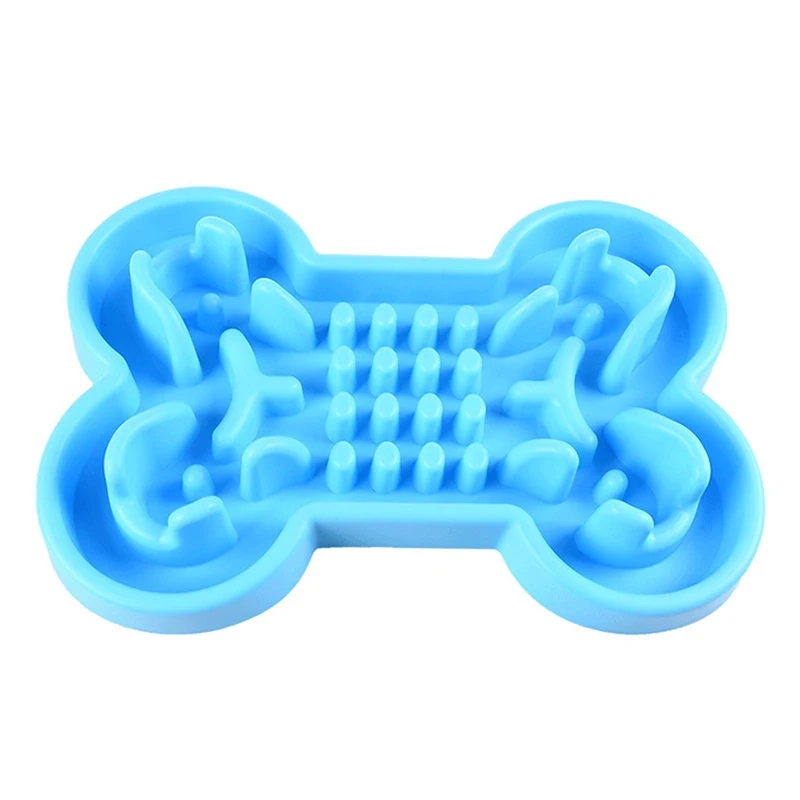 Bone-Shaped Silicone Slow Feeder Bowl for Dogs and Cats - Image 6