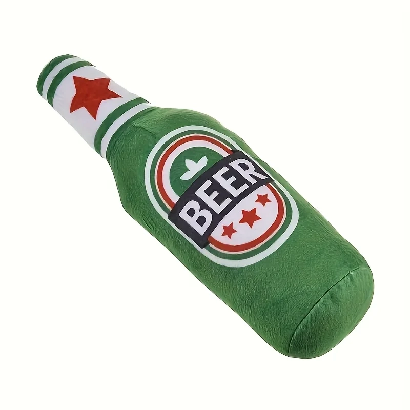 Bottle-Shaped Squeaky Dog Toy for Interactive Play and Chewing - Image 7