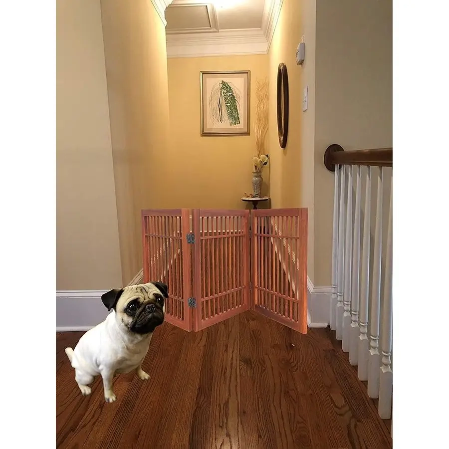 Foldable Acacia Pet Room Gate - Image 4