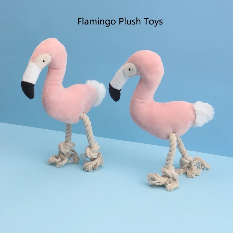 Flamingo Plush Squeaky Dog Toy for Interactive Play - Image 2