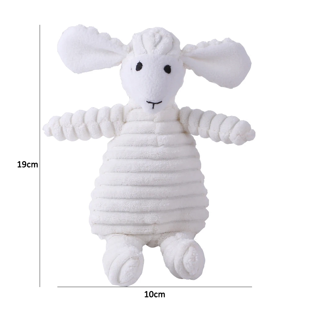 Corduroy Animal Plush Squeaky Dog Toy for Interactive Play - Image 10