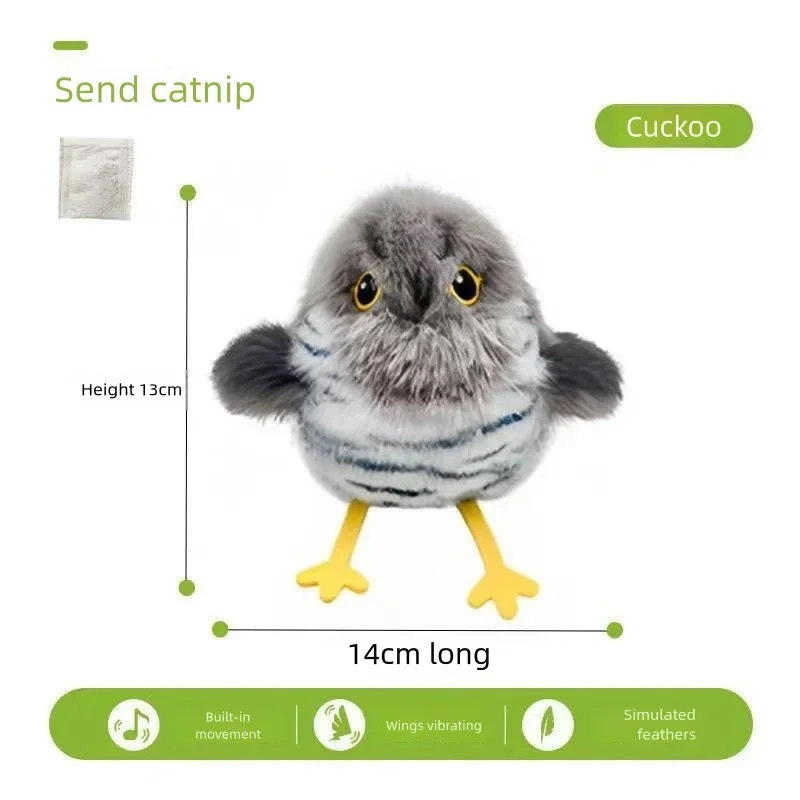 Interactive Flapping Bird Plush Pet Toy with Sound and Motion - Image 5