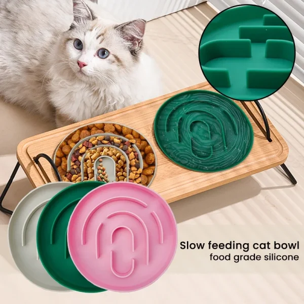Silicone Non-Slip Slow Feeder Bowl for Dogs and Cats