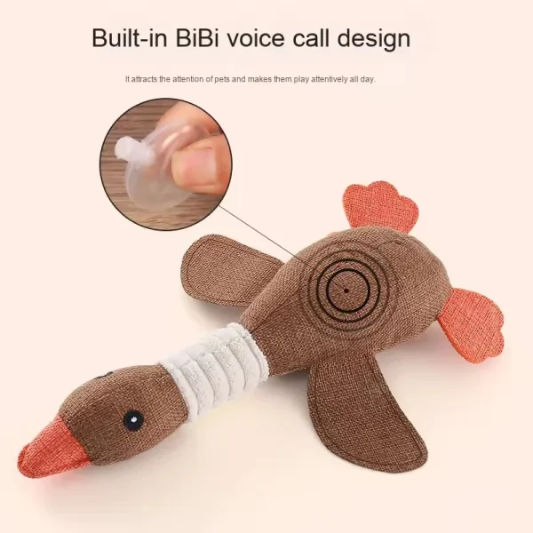 Duck Plush Squeaky Dog Toy for Interactive Play