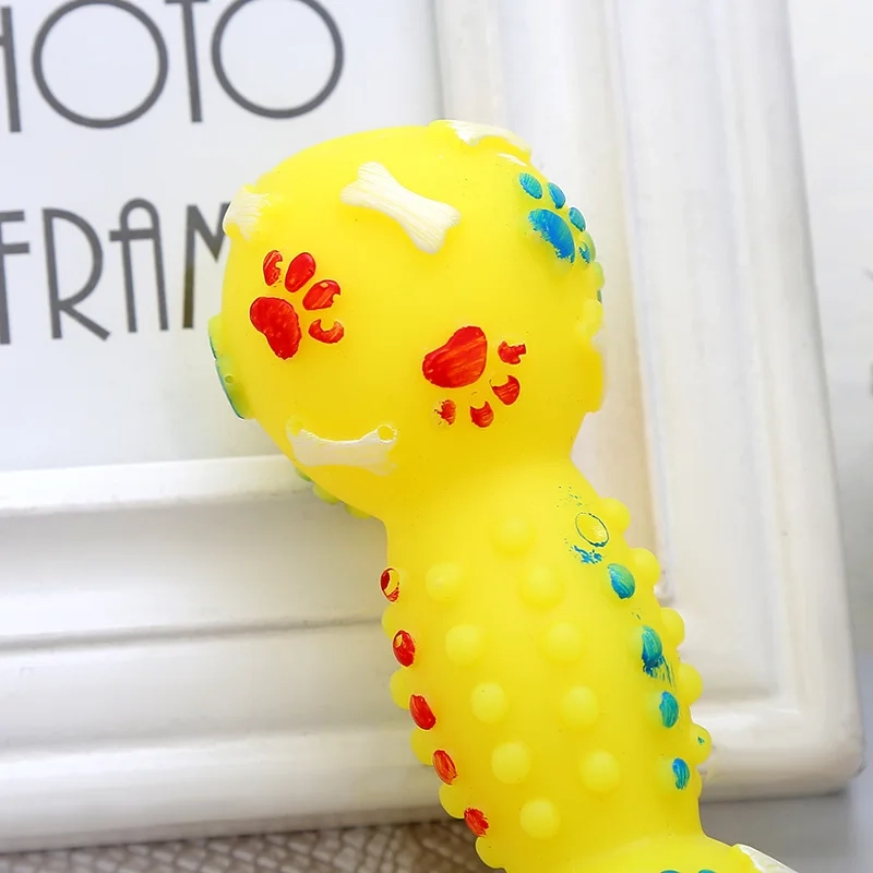 Paw Print Squeaky Dumbbell - Image 5