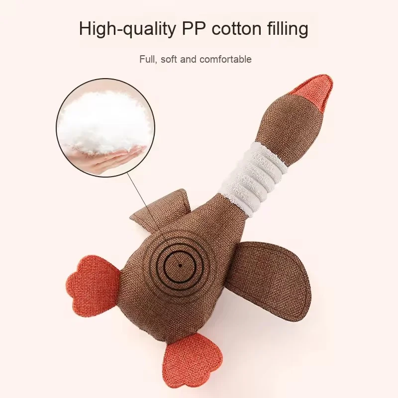Duck Plush Squeaky Dog Toy for Interactive Play - Image 3