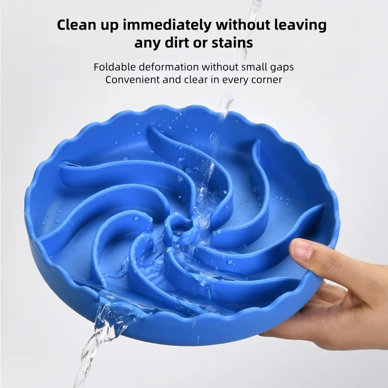 Silicone Slow Feeder Bowl with Suction Base for Dogs - Image 6