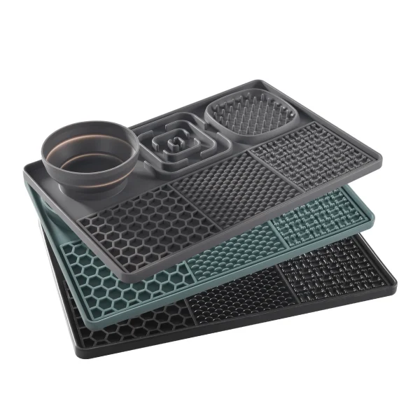 3-in-1 Silicone Licking Pad Slow Feeder with Suction Cup for Dogs