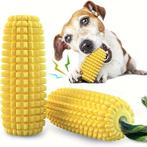 Corn Dog Chew Toy for Interactive Play, Silent or Squeaky