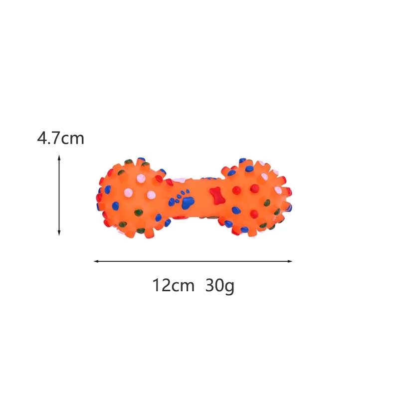 Paw Print Squeaky Dumbbell - Image 6
