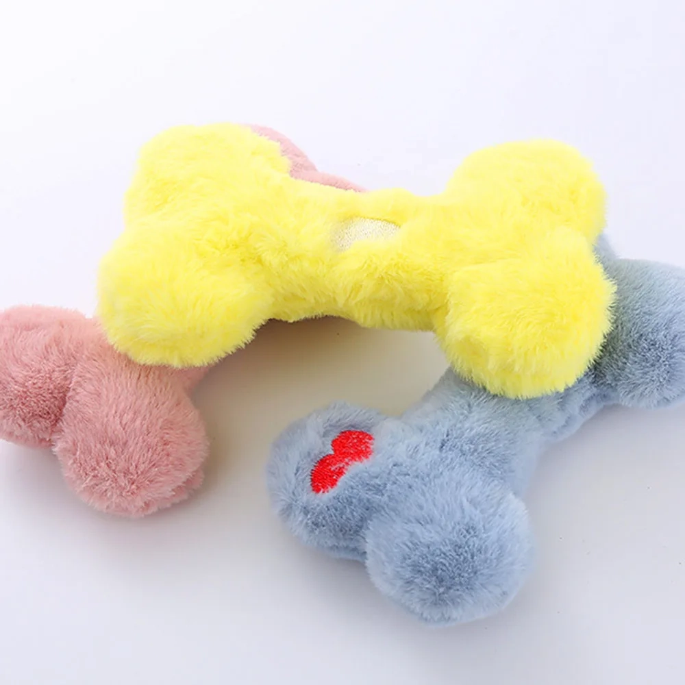 Bone Plush Squeaky Dog Toy - Image 3