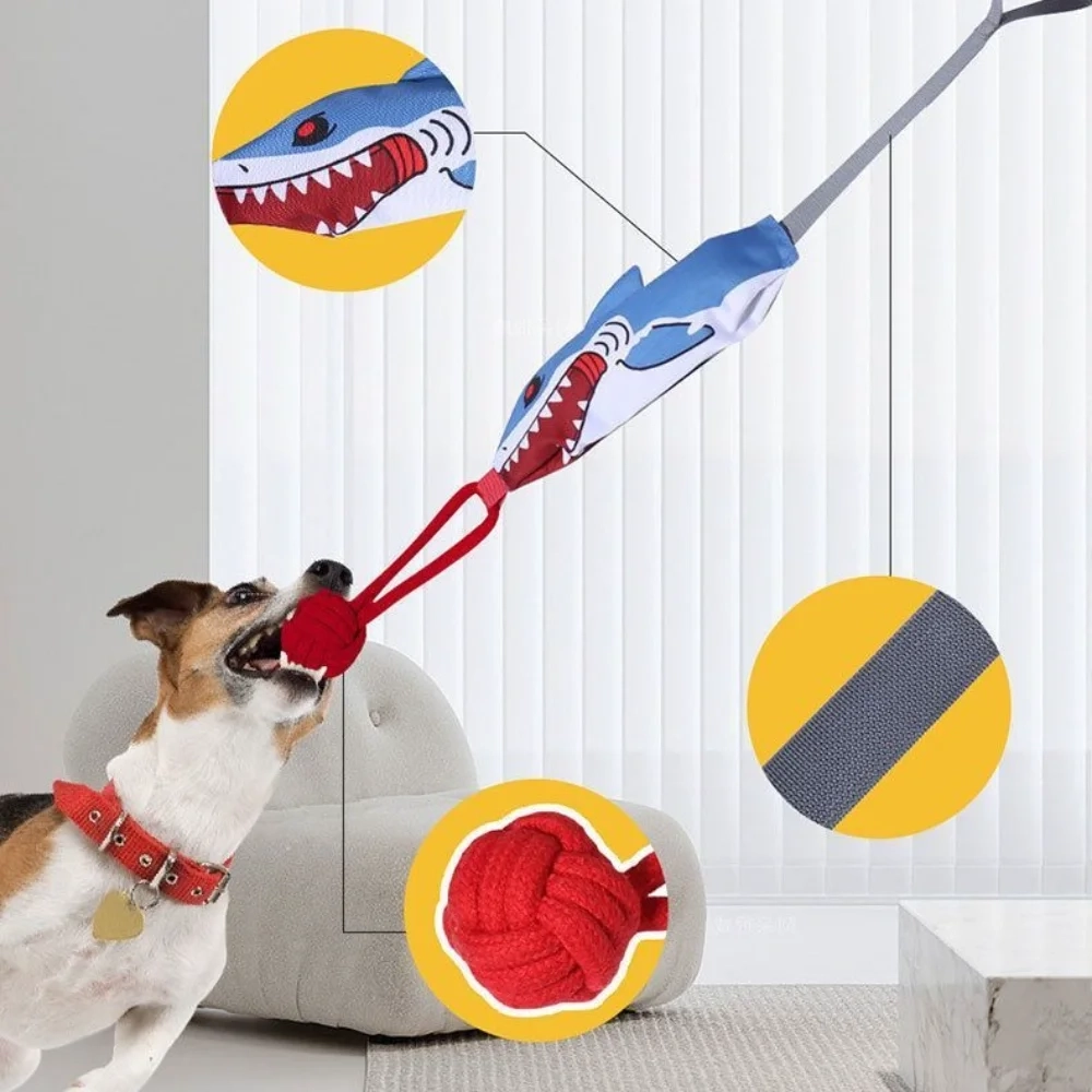 Plush Rope Tug Squeaky Toy - Dental Teething and Play - Image 4