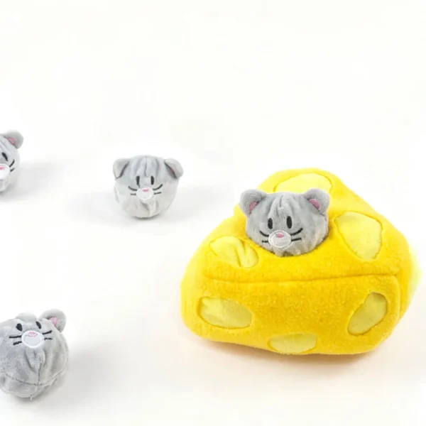 Plush Snuffle Treat Toy for Dogs - Plush Squeaky Treat-Hiding Interactive Toy, Molar Chew Toy for Puppies, Mental Stimulation Pet