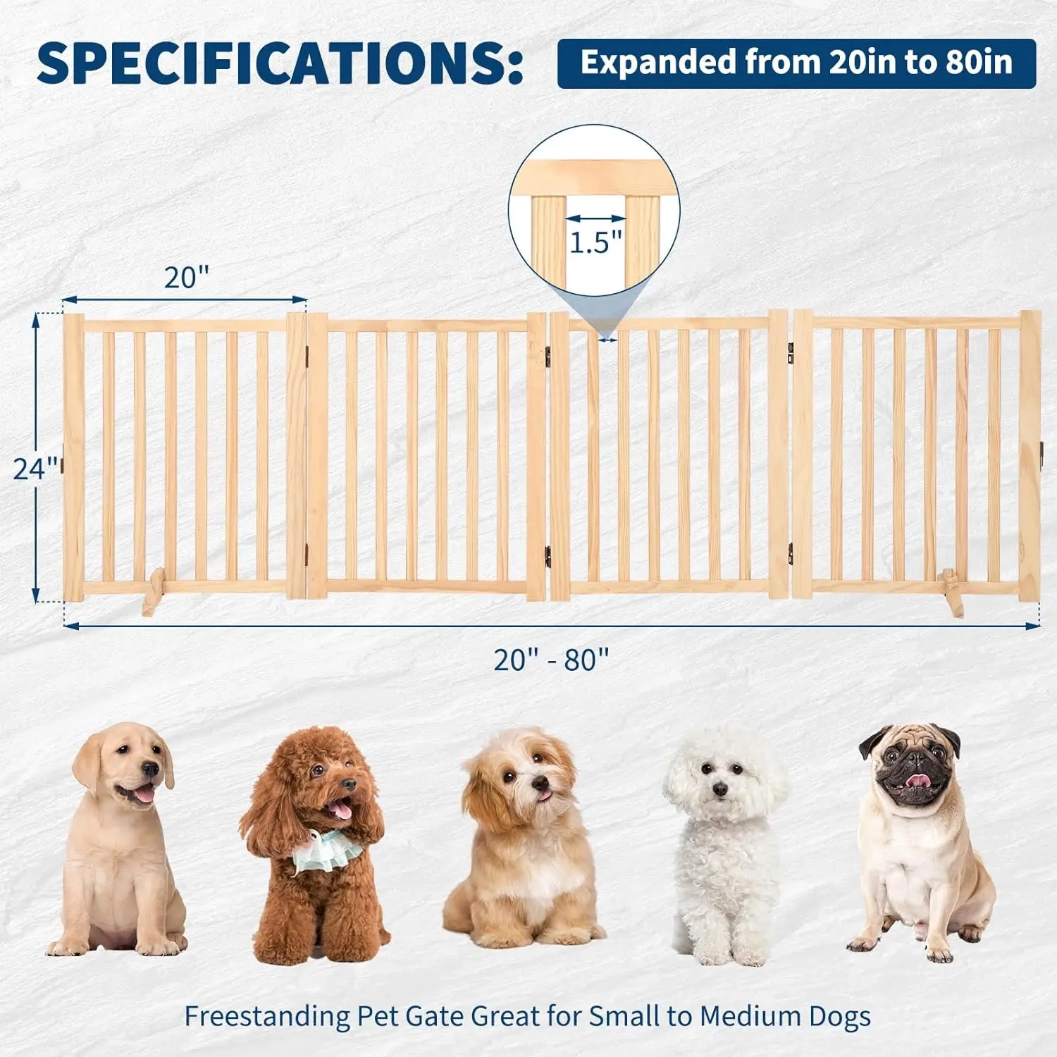 Freestanding Foldable Pet Gate - Image 8