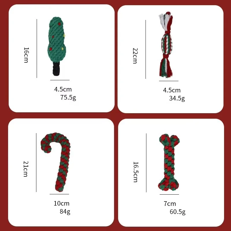 Festive Cotton Rope Dog Toy - Image 6