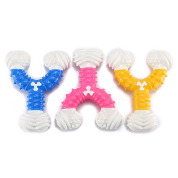 Durable Nylon Bone Dog Chew Toy for Teething Relief