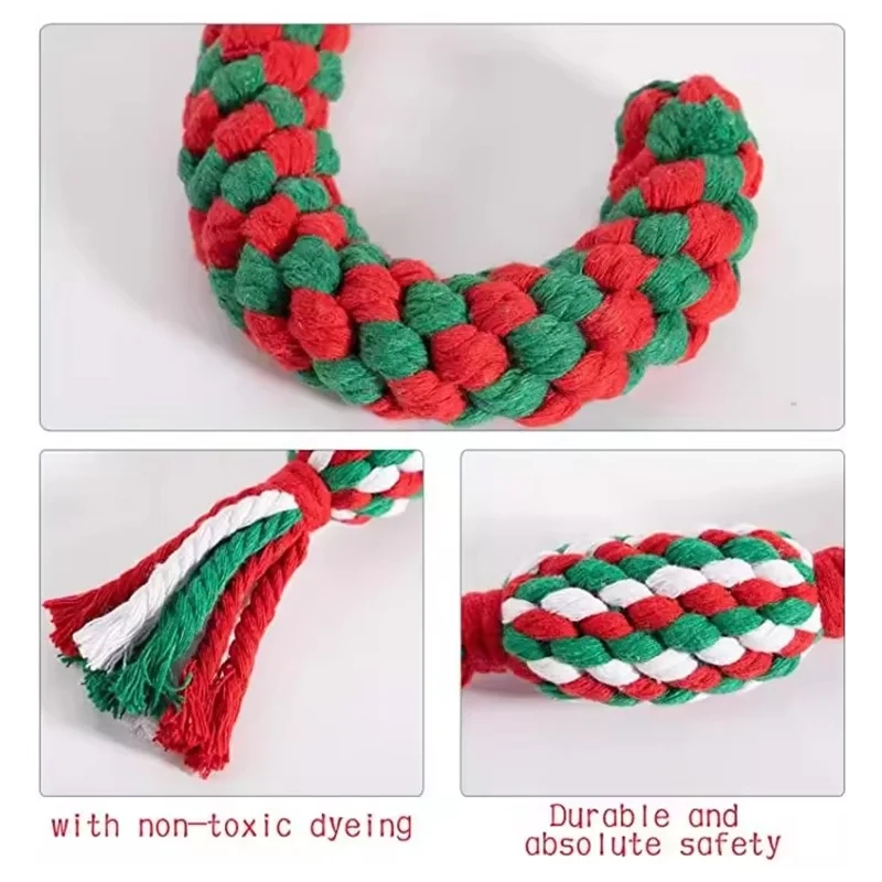 Festive Cotton Rope Dog Toy - Image 4