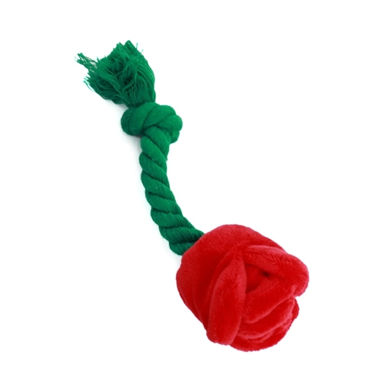 Rose Flower Plush Squeaky Dog Toy for Small and Medium Dogs - Image 3