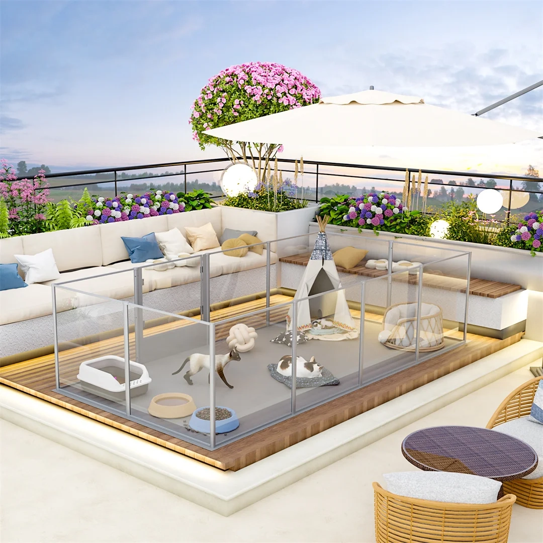 Clear Acrylic Pet Playpen - Image 5