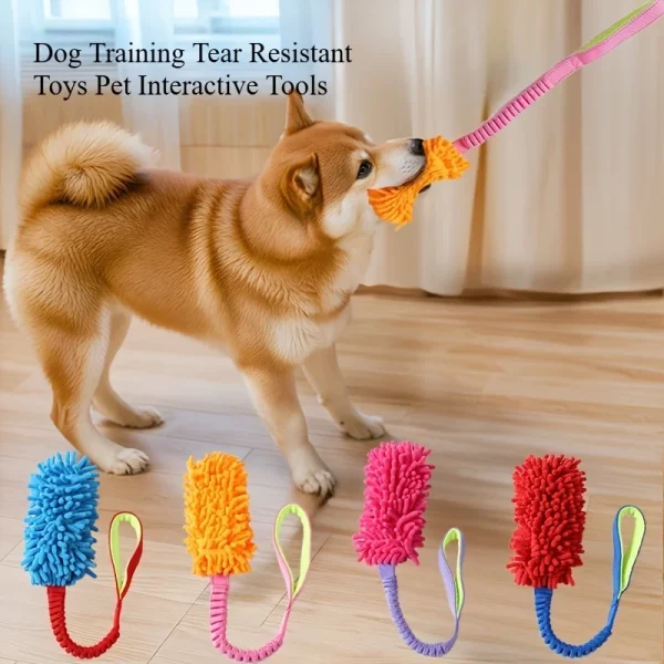 Rubber Fetch Ball Dog Toy with Optional Rope