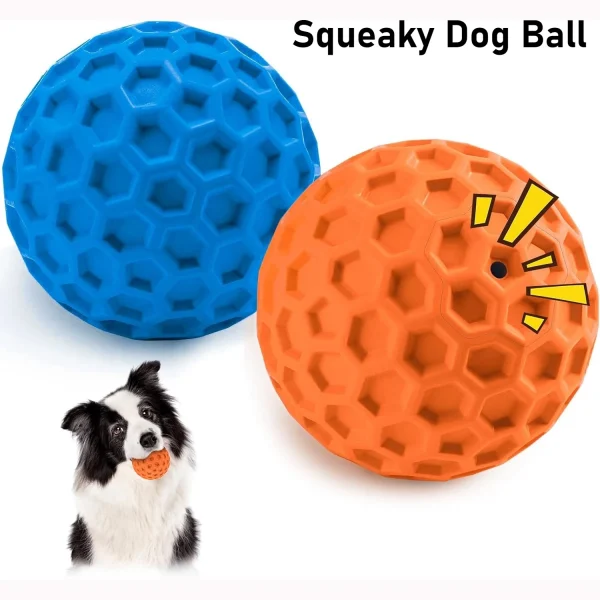 Squeaky Rubber Dog Ball Set