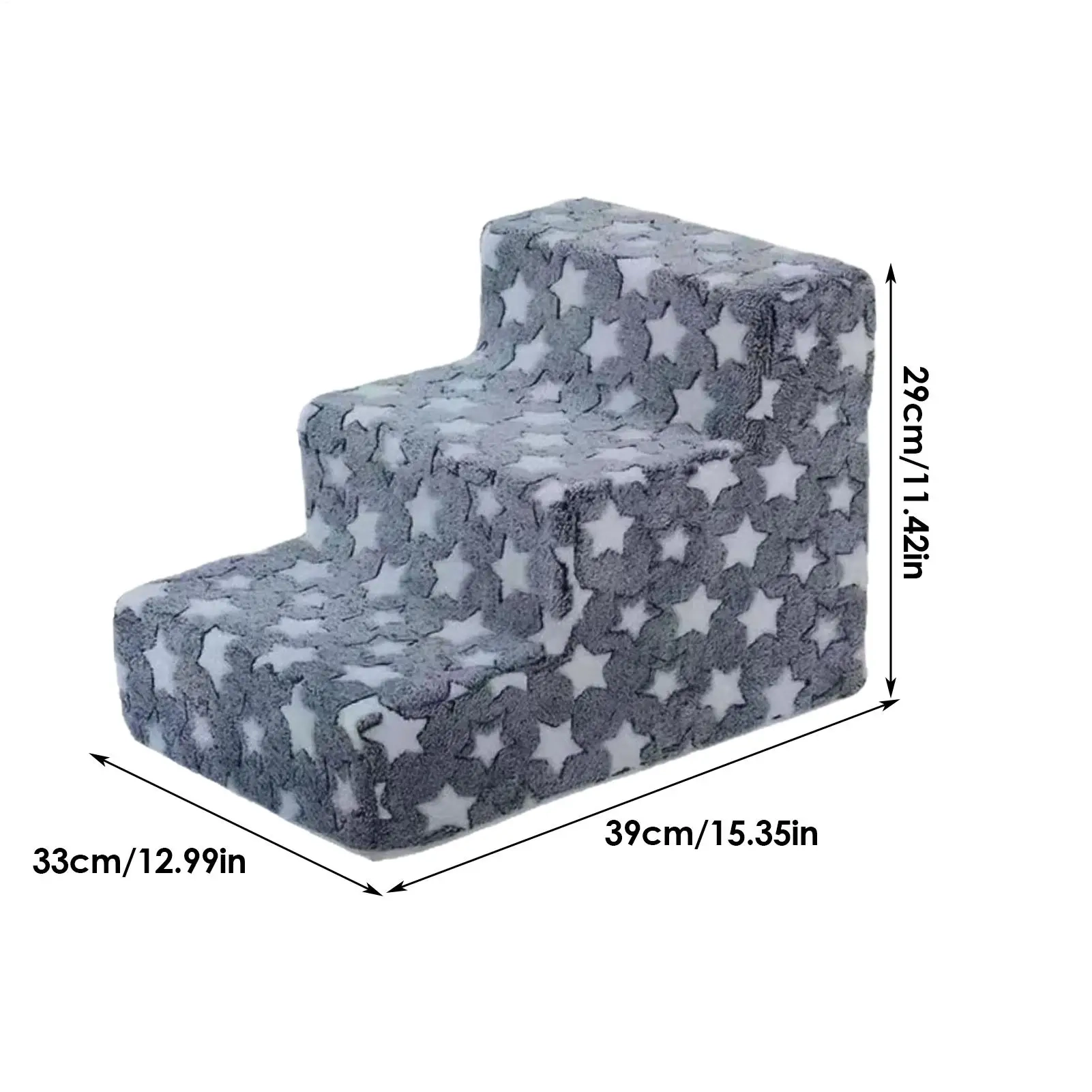 3-Step Plush Pet Climbing Stairs - Image 6