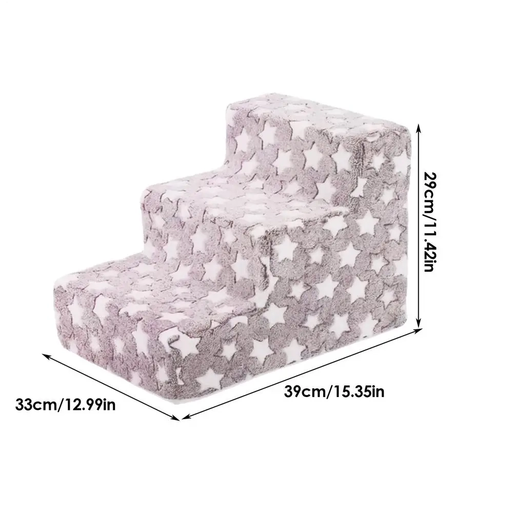 3-Step Plush Pet Climbing Stairs - Image 7