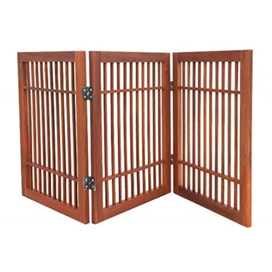 Foldable Acacia Pet Room Gate