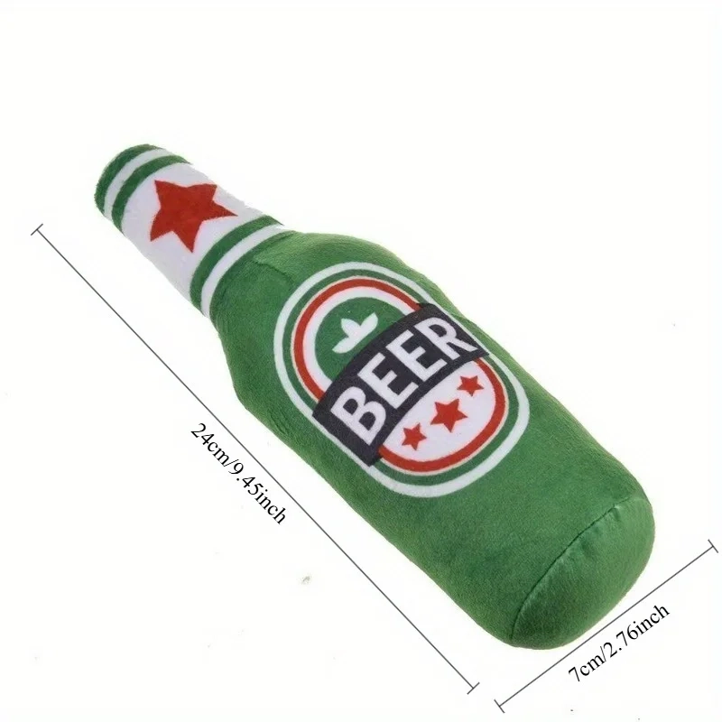 Bottle-Shaped Squeaky Dog Toy for Interactive Play and Chewing - Image 6