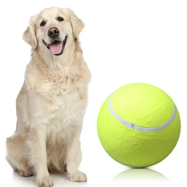 Giant Tennis Ball Dog Toy for Outdoor Fetch and Interactive Play