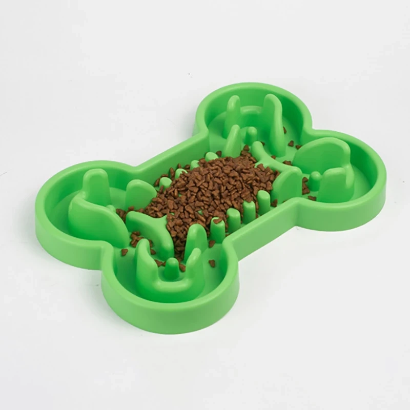 Bone-Shaped Silicone Slow Feeder Bowl for Dogs and Cats - Image 3