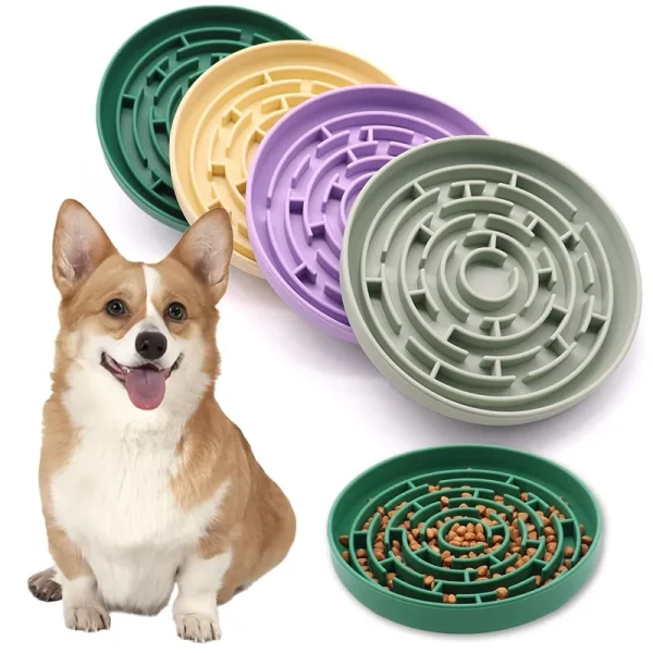 Silicone Slow Feeder Lick Mat Bowl for Dogs with Non-Slip Design