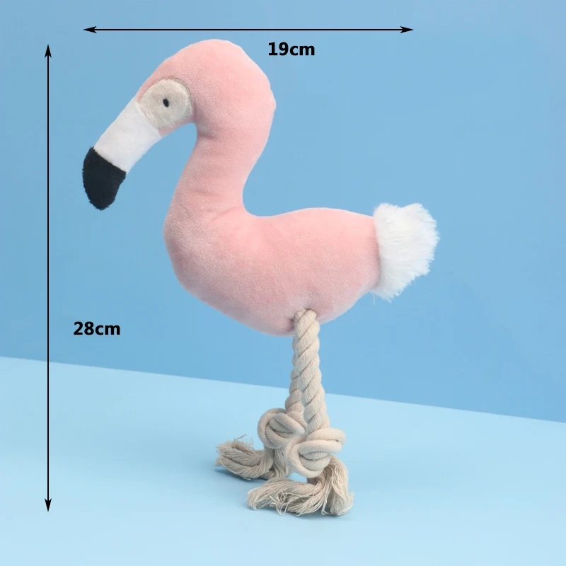 Flamingo Plush Squeaky Dog Toy for Interactive Play - Image 6